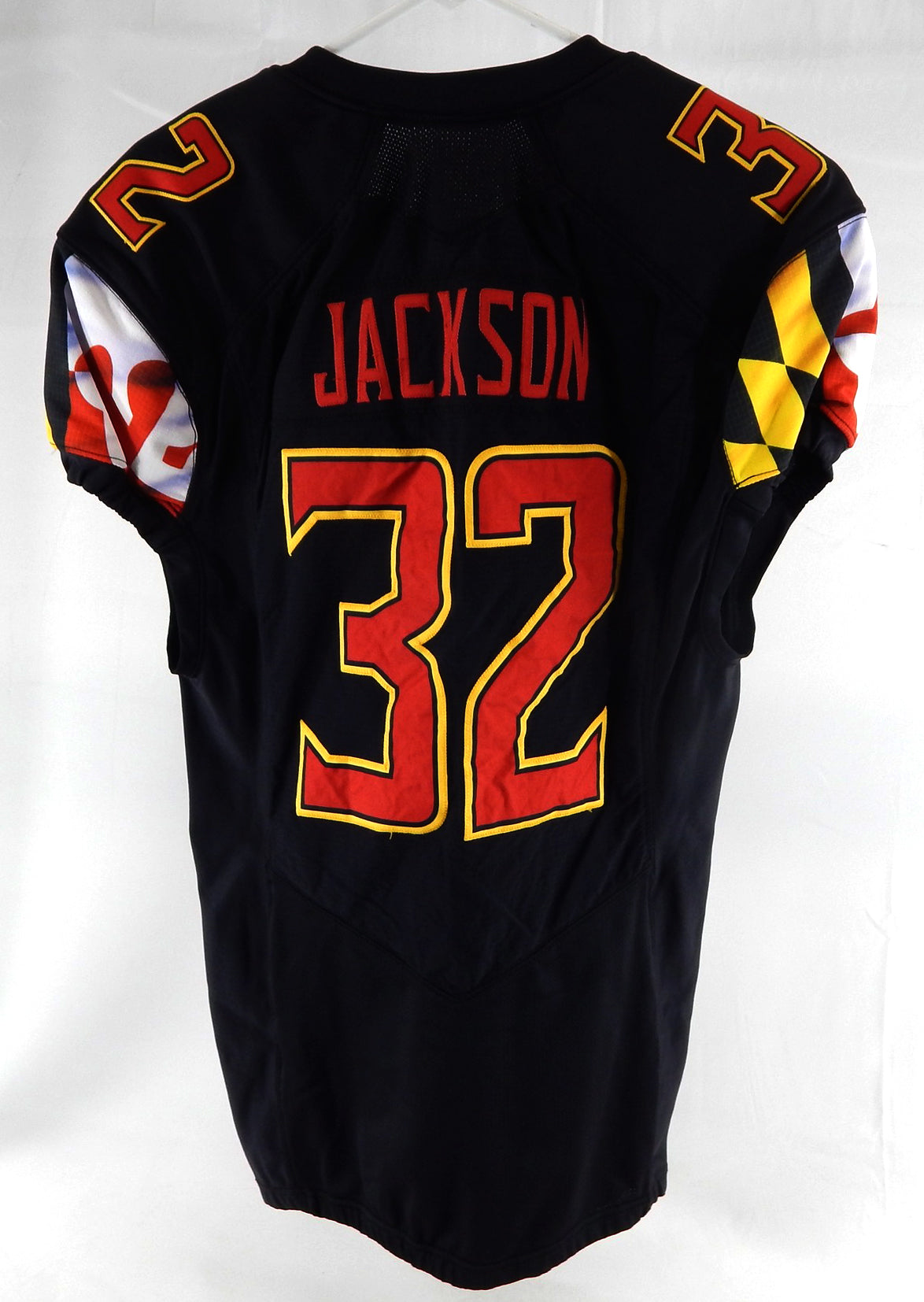 2020 Maryland Terrapins Rashard Jackson #32 Game Used Black Jersey Football 44 4 Pic2