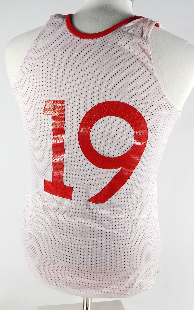 1990s Team USA Basketball #19 Game Issued White Practice Jersey S 917 Pic2