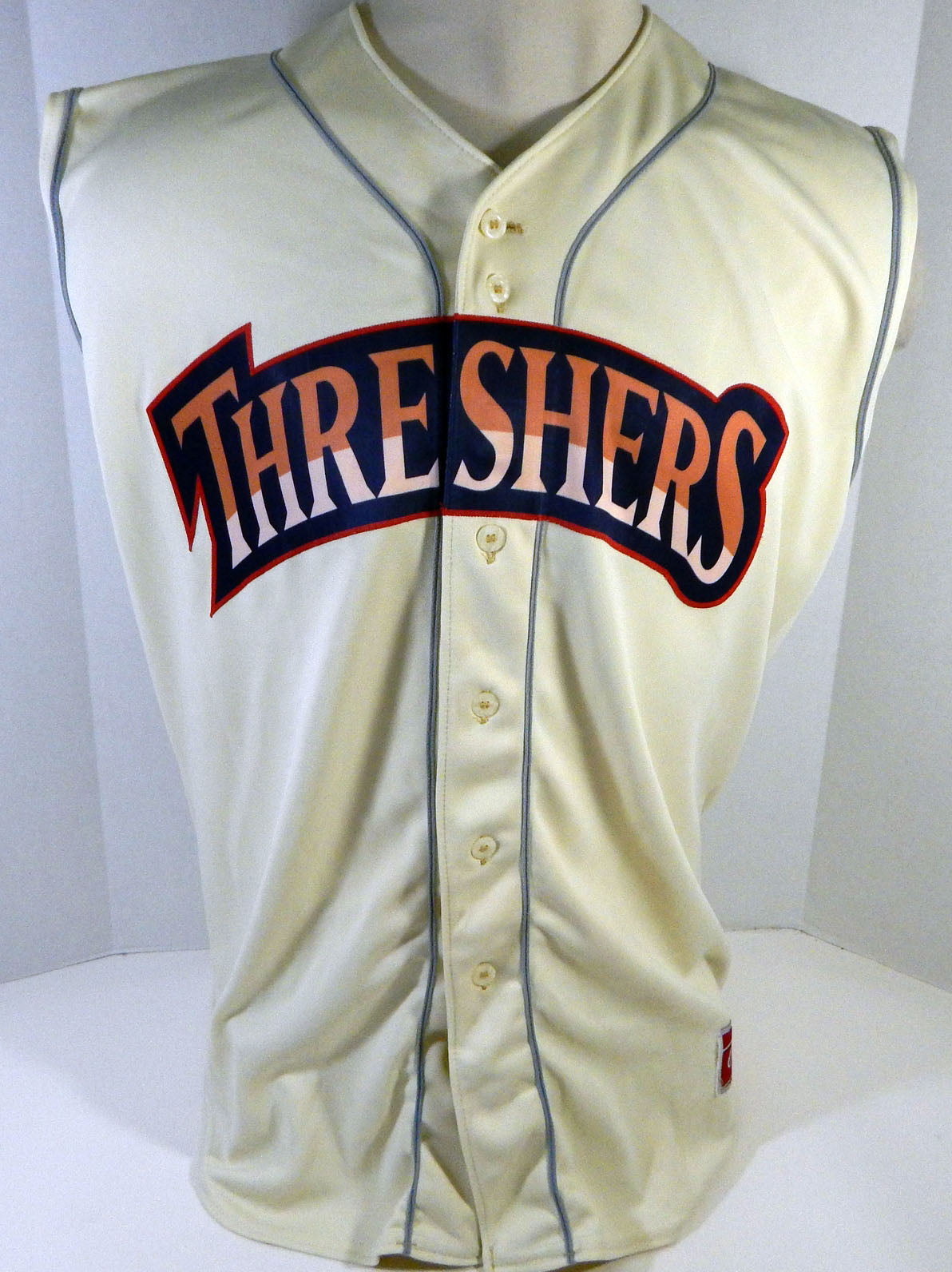 Clearwater Threshers #11 Game Used Cream Jersey Vest 48 DP13425 Pic2