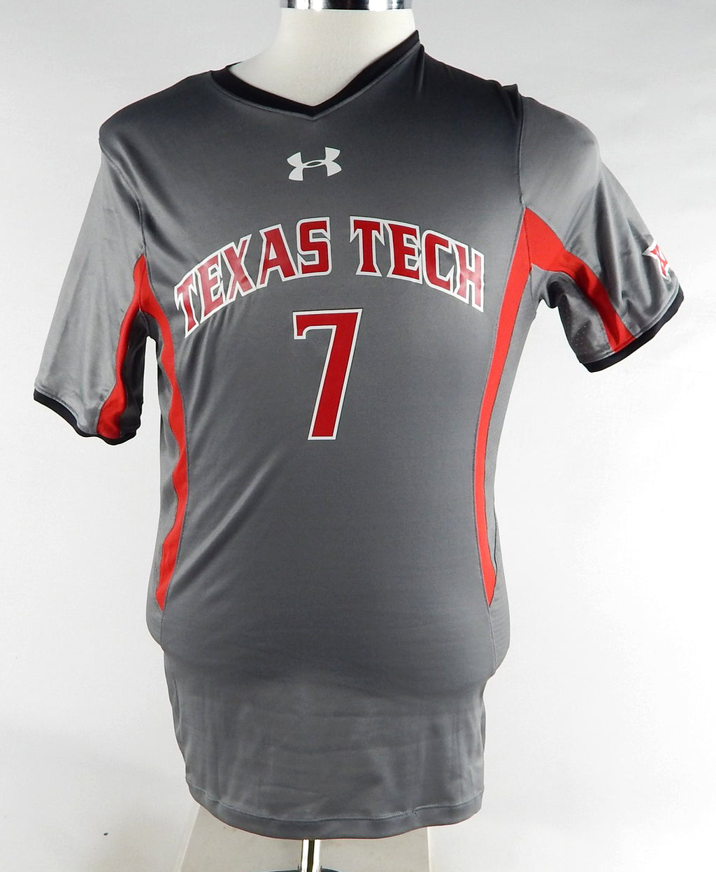 2015 Texas Tech Red Raiders #7 Game Used Grey Jersey Womens Soccer M 682