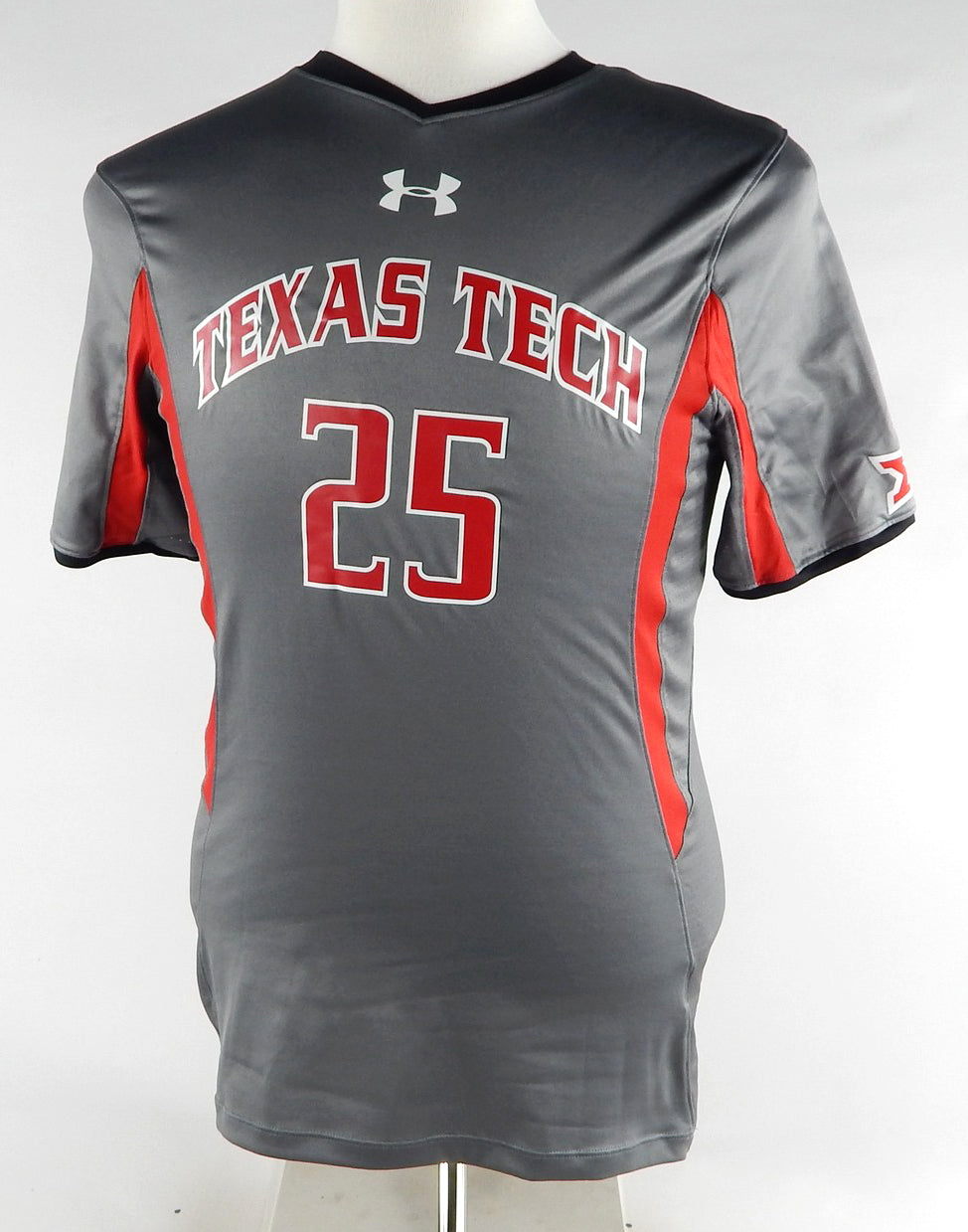 2015 Texas Tech Red Raiders #25 Game Used Grey Jersey Womens Soccer M 683