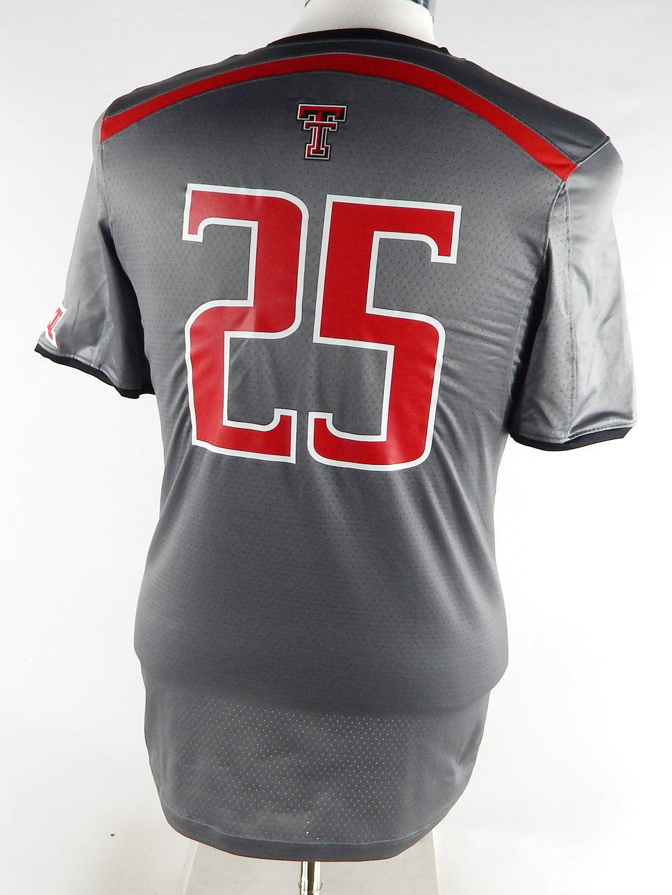 2015 Texas Tech Red Raiders #25 Game Used Grey Jersey Womens Soccer M 683 Pic2