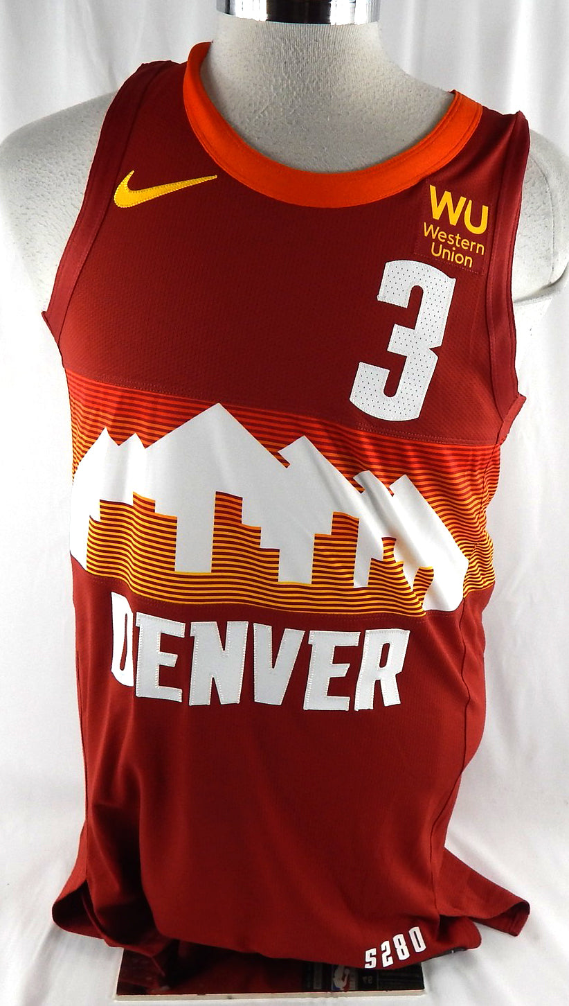 2020-21 Denver Nuggets Shaquille Harrison #3 Game Issued Red Jersey City 46 361