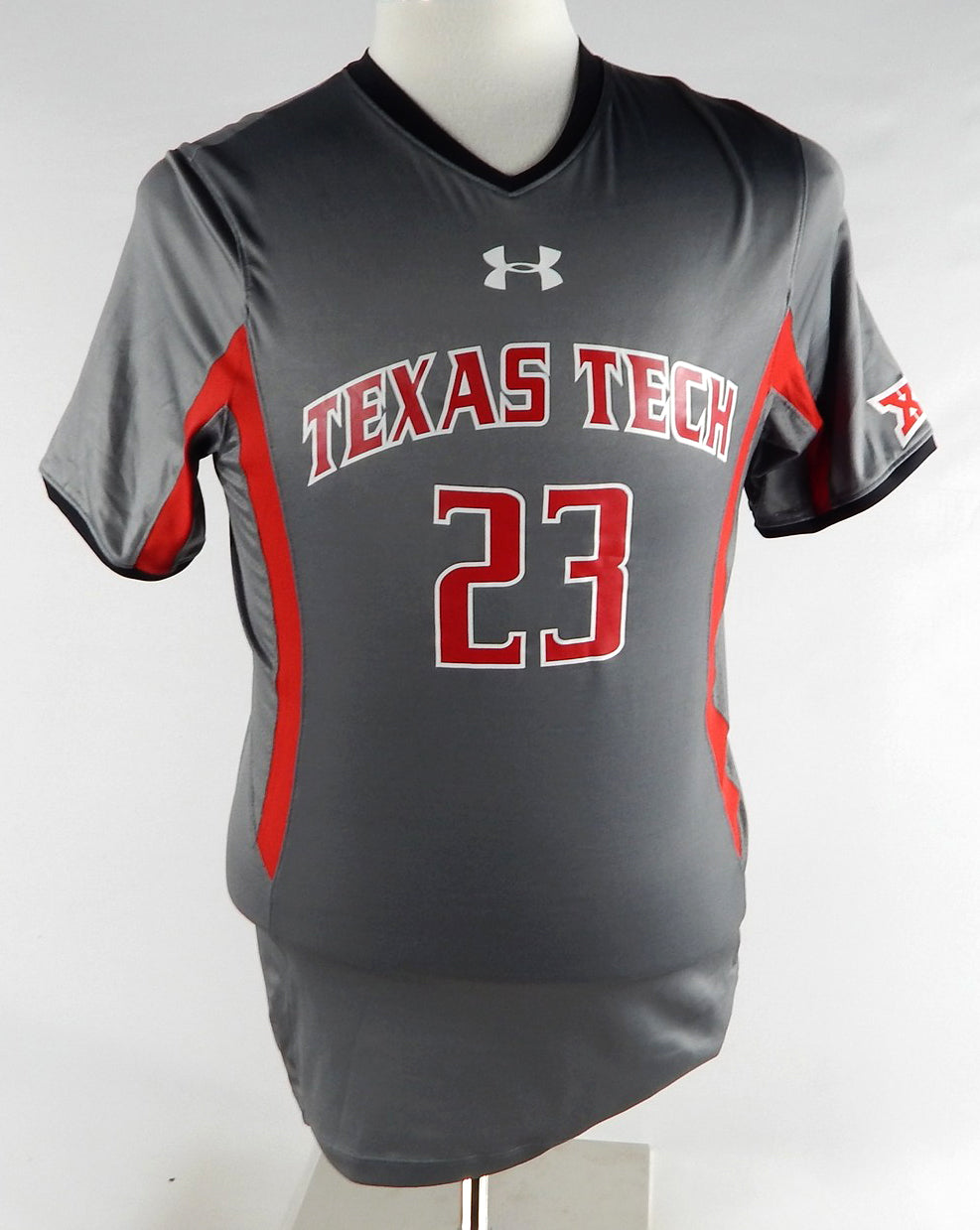 2015 Texas Tech Red Raiders #23 Game Used Grey Jersey Womens Soccer M 684