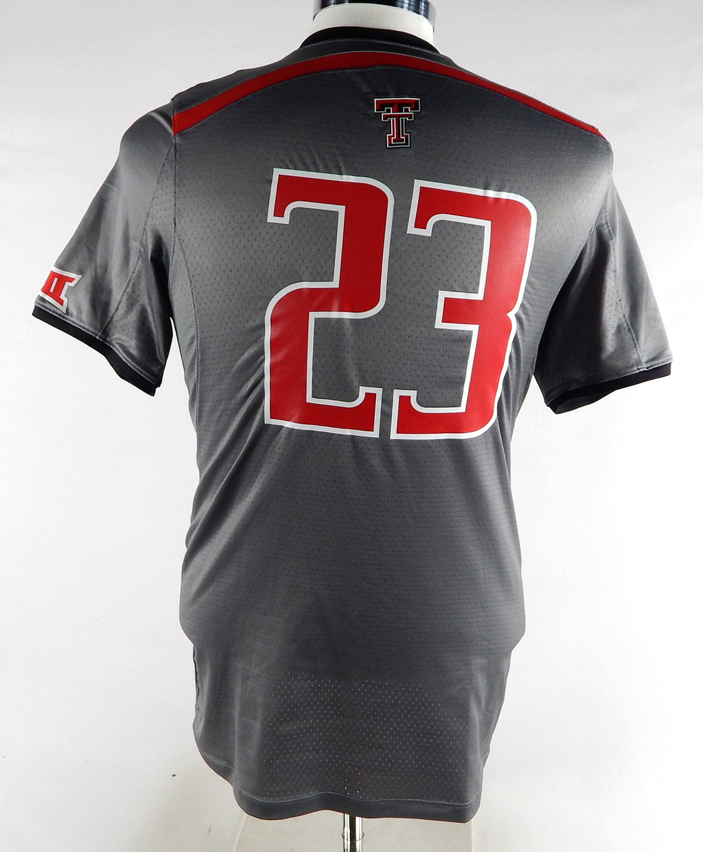 2015 Texas Tech Red Raiders #23 Game Used Grey Jersey Womens Soccer M 684 Pic2