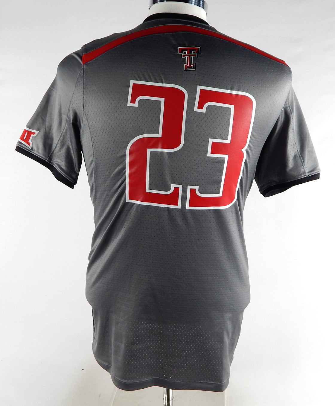 2015 Texas Tech Red Raiders #23 Game Used Grey Jersey Womens Soccer M 684 Pic2