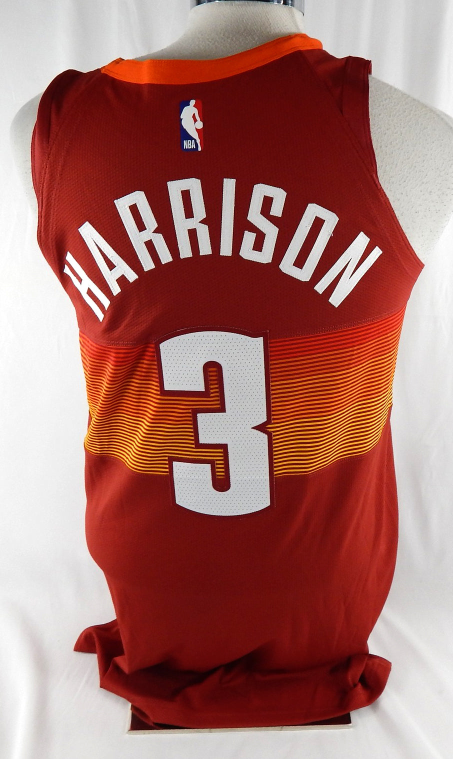 2020-21 Denver Nuggets Shaquille Harrison #3 Game Issued Red Jersey City 46 361 Pic2