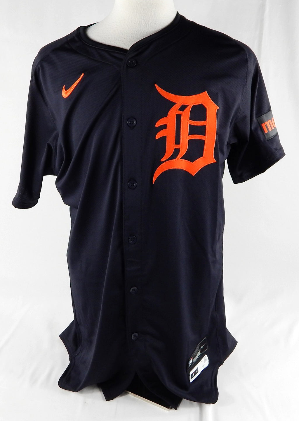 2024 Detroit Tigers Garrett Hill #50 Game Issued Navy Jersey ST BP 46 081