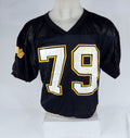 Marin Football #79 Game Used Black Jersey XL DP66613