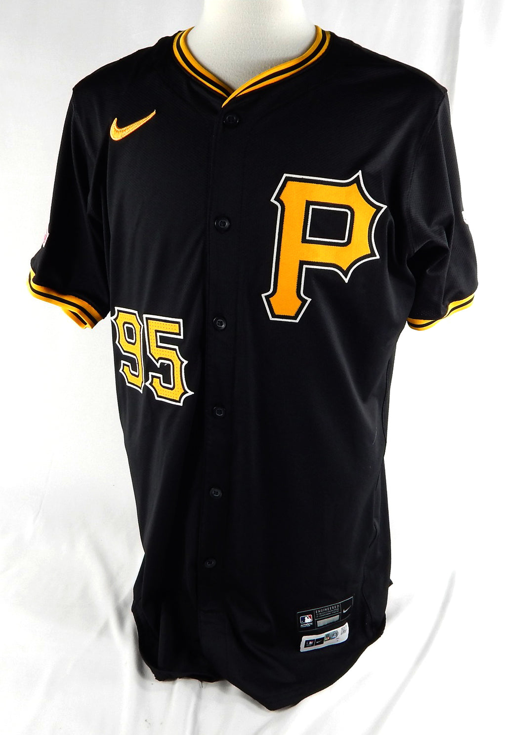 2024 Pittsburgh Pirates Stephen Morales #95 Game Issued Pos Used Black Jersey 3