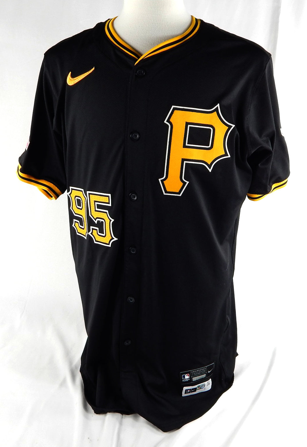 2024 Pittsburgh Pirates Stephen Morales #95 Game Issued Pos Used Black Jersey 3