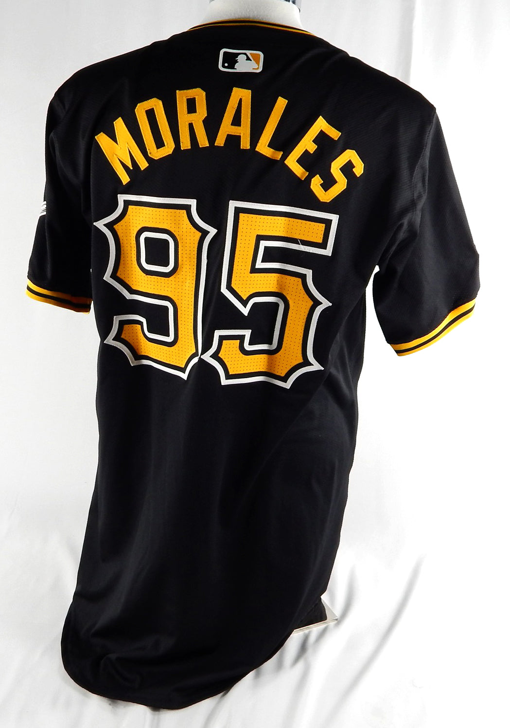 2024 Pittsburgh Pirates Stephen Morales #95 Game Issued Pos Used Black Jersey 3 Pic2