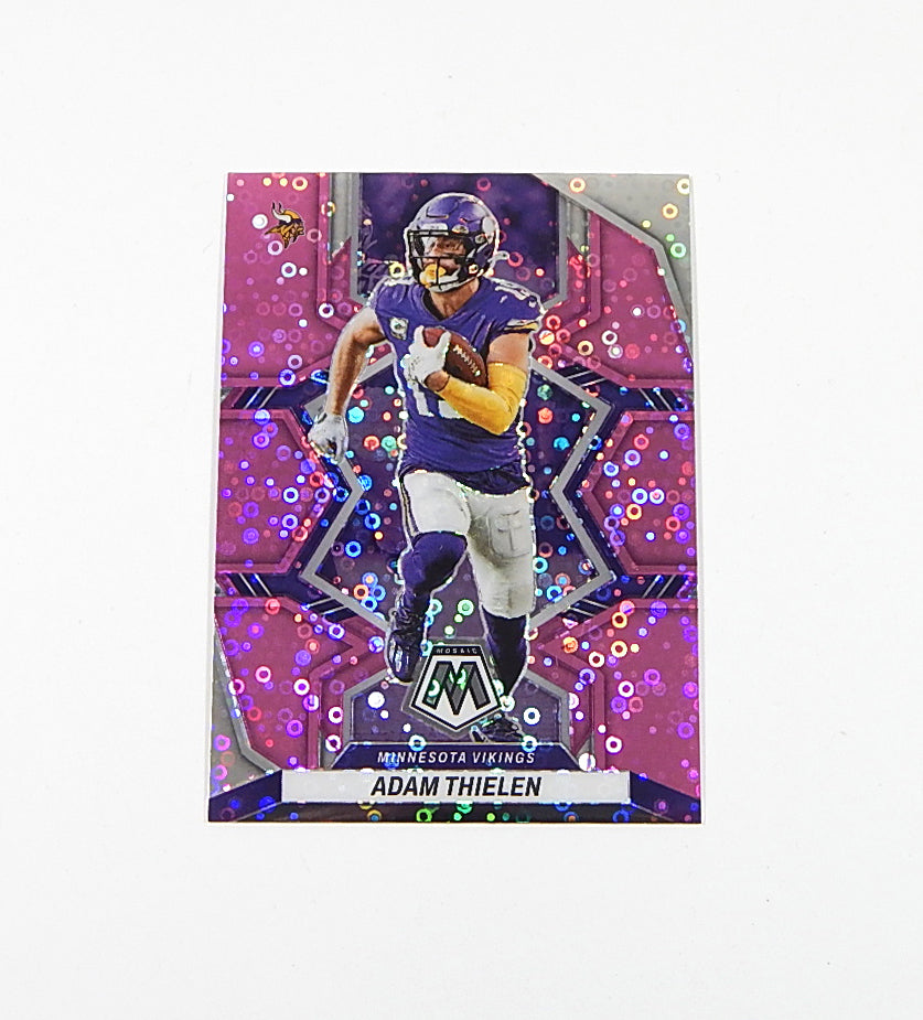 2022 Panini Mosaic Mosaic No Huddle Pink Disco Adam Thielen #130 /20