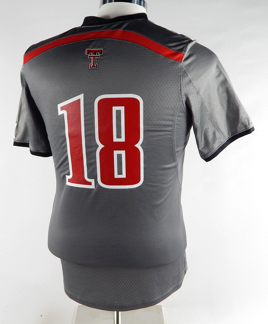 2015 Texas Tech Red Raiders #18 Game Used Grey Jersey Womens Soccer M 688 Pic2