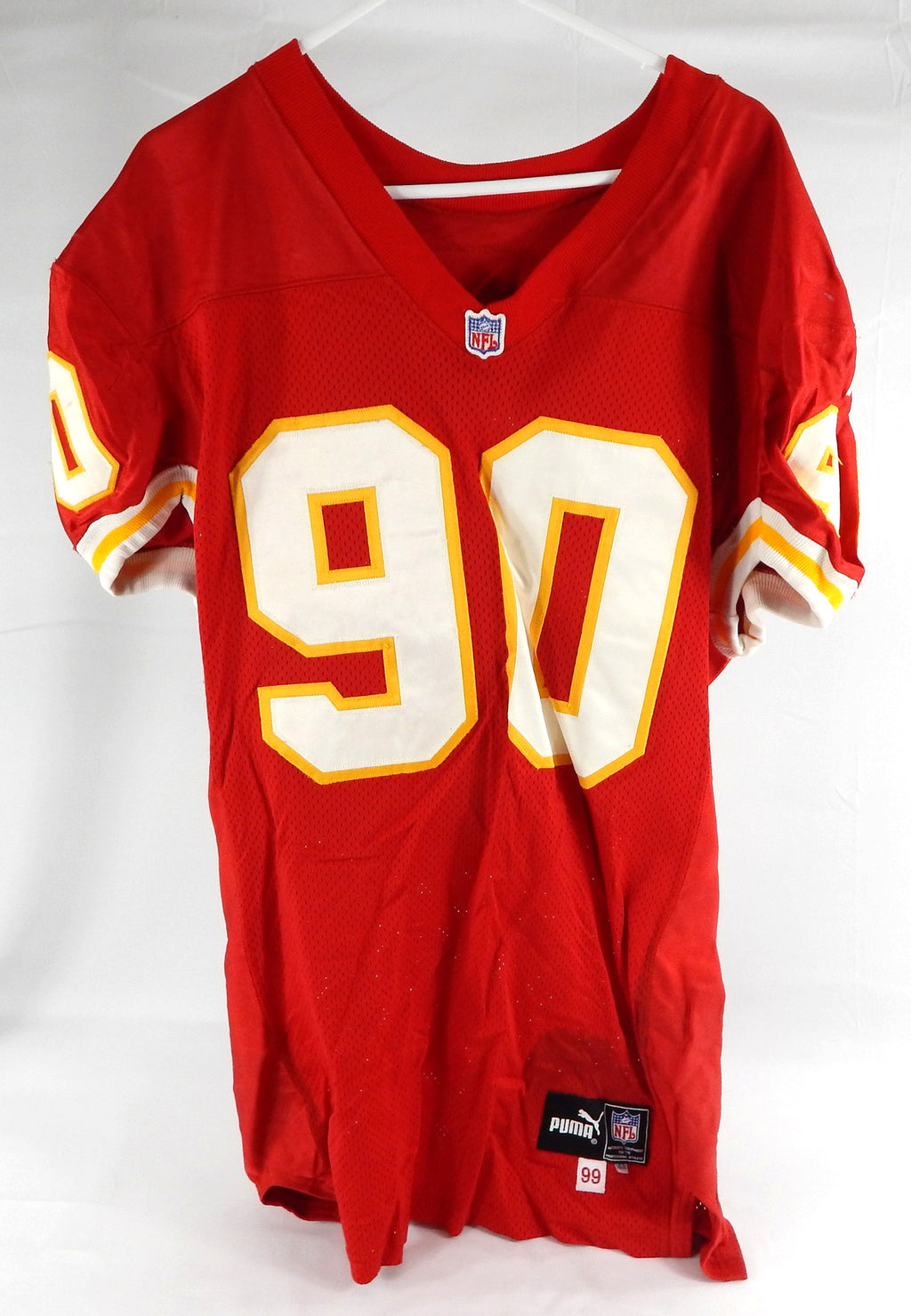 1999 Kansas City Chiefs Dan Williams #90 Game Issued Red Jersey 48 310