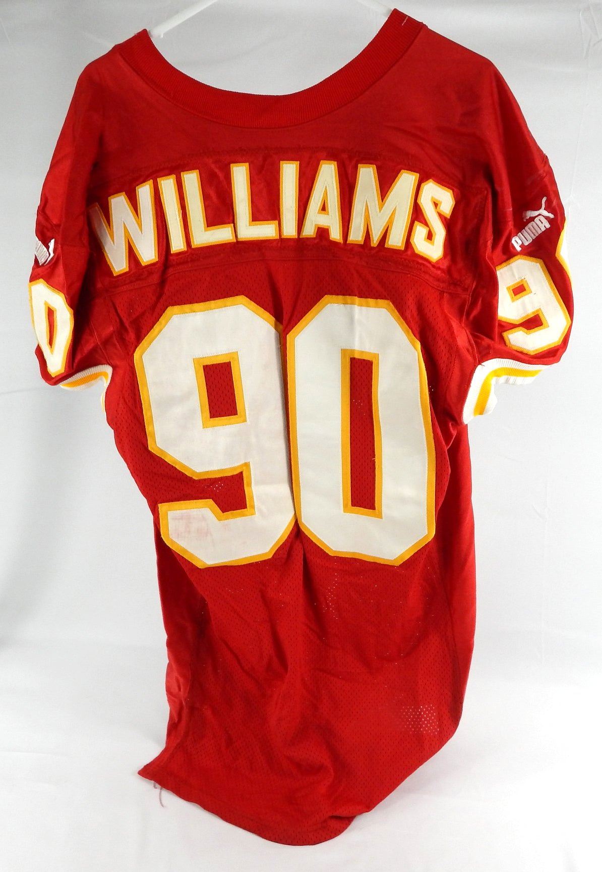 1999 Kansas City Chiefs Dan Williams #90 Game Issued Red Jersey 48 310 Pic2