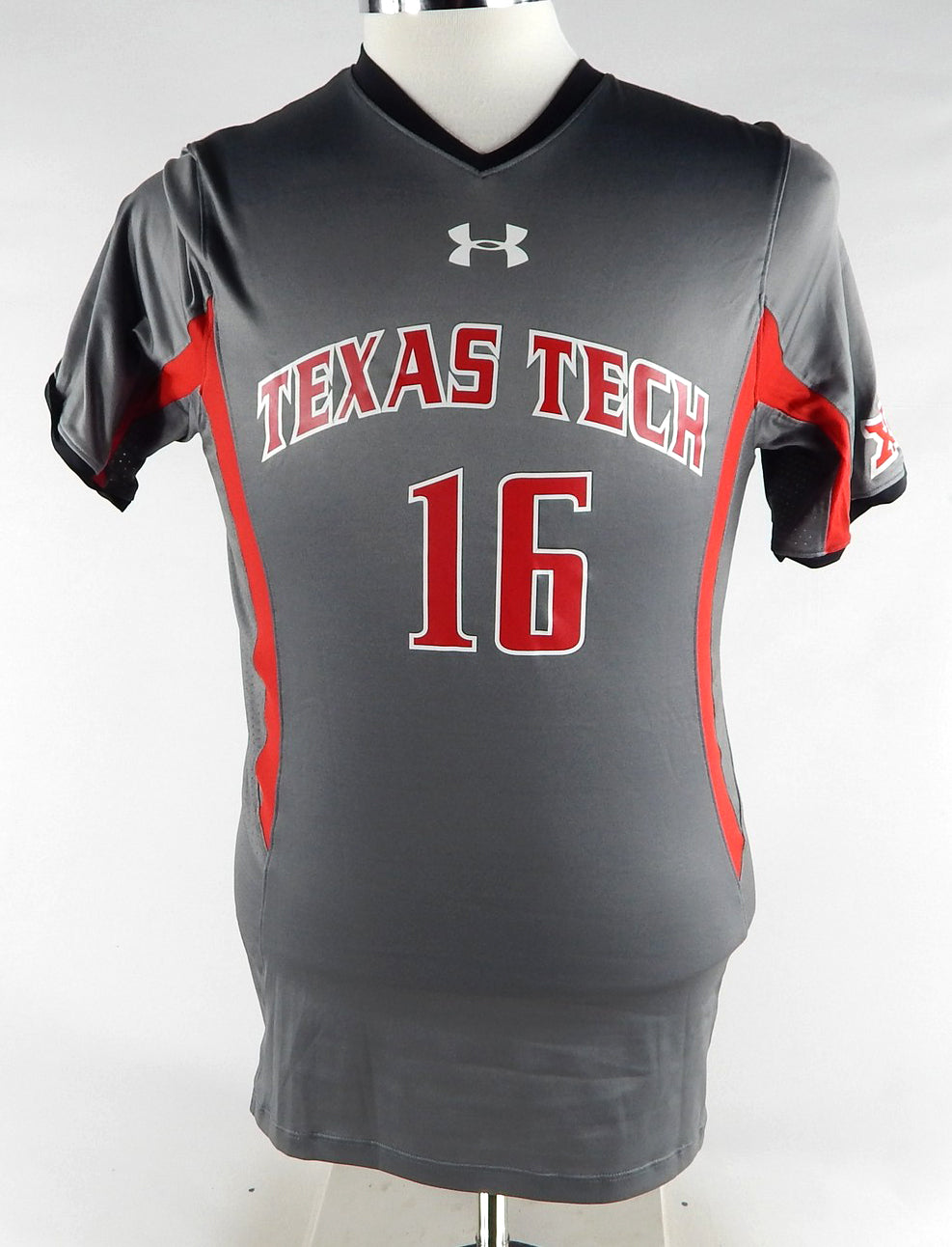 2015 Texas Tech Red Raiders #16 Game Used Grey Jersey Womens Soccer M 690