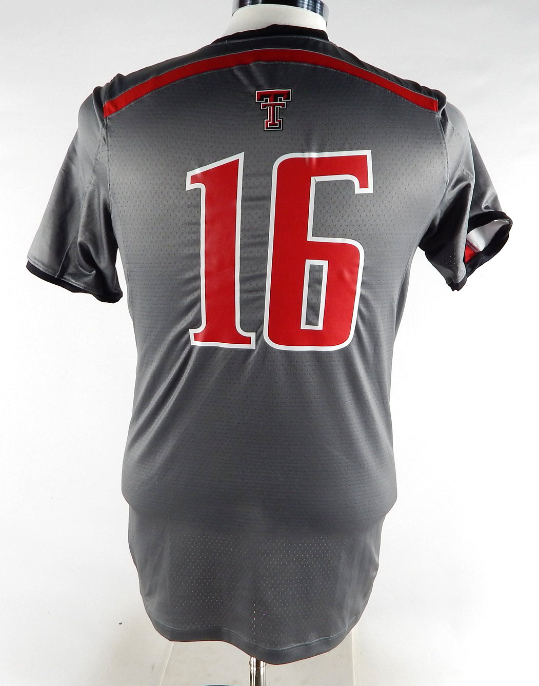 2015 Texas Tech Red Raiders #16 Game Used Grey Jersey Womens Soccer M 690 Pic2