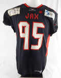 2023 Jacksonville Sharks Holines #95 Game Used Black Jersey NAL Patch Rem XL 334