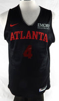 2024-25 Atlanta Hawks Kobe Bufkin #4 Game Issued P Used Black Practice Jersey 5