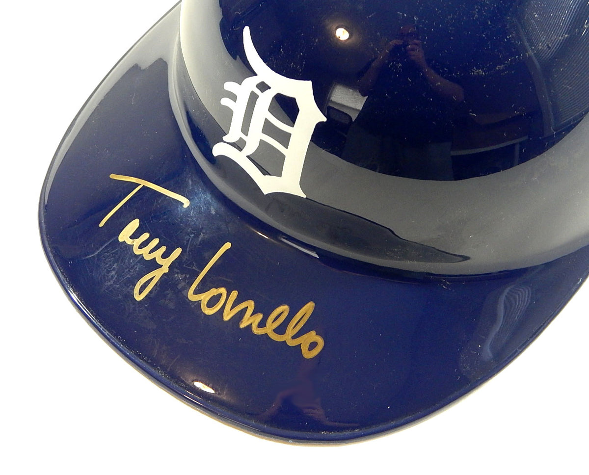 Torey Lovullo Signed Detroit Tigers Souvenir Baseball Helmet Auto Pic2