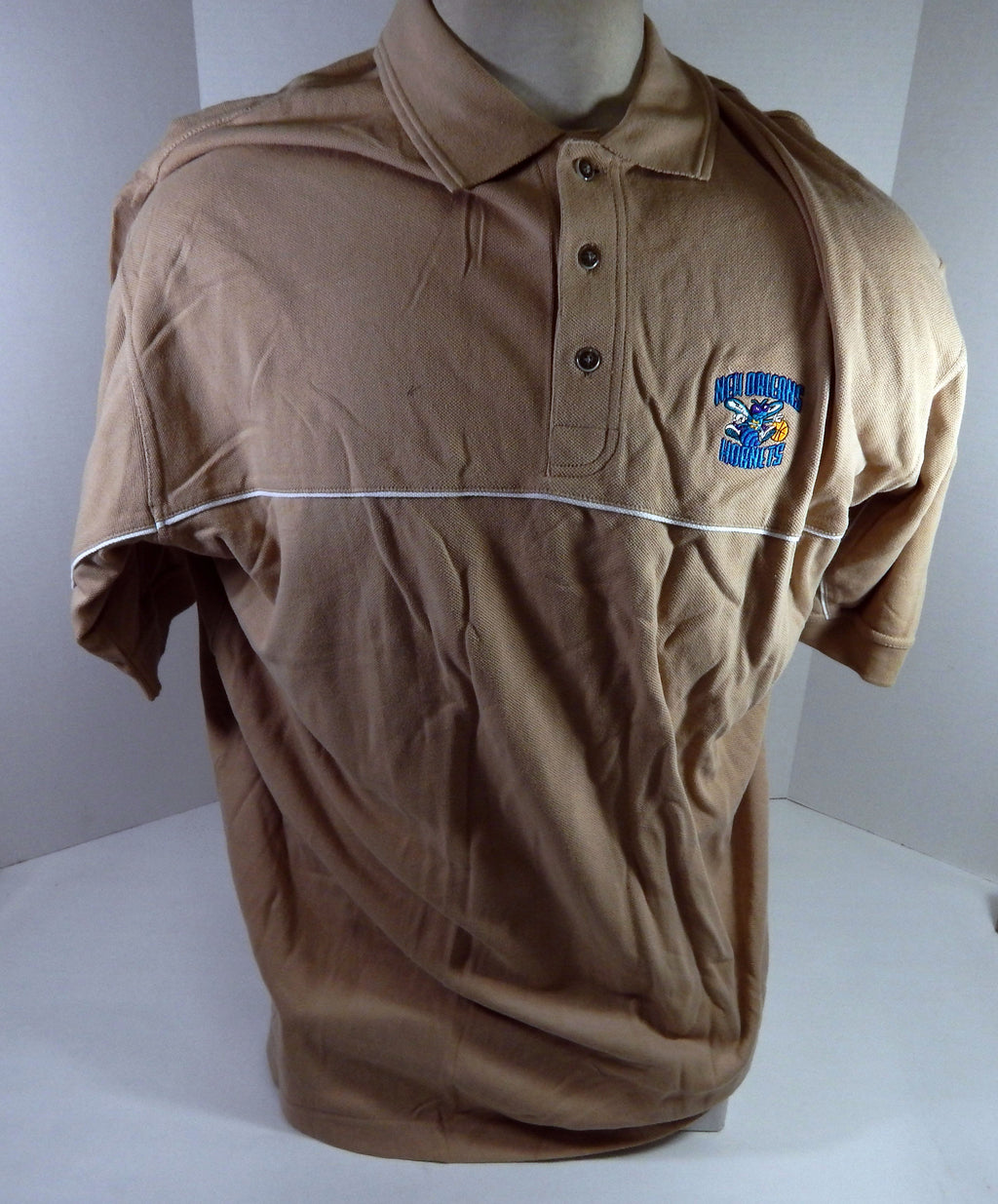 New Orleans Hornets Team Issued Beige Polo Shirt 2XL DP64851