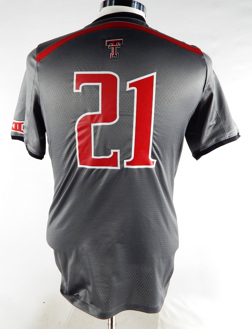 2015 Texas Tech Red Raiders #21 Game Used Grey Jersey Womens Soccer M 693 Pic2
