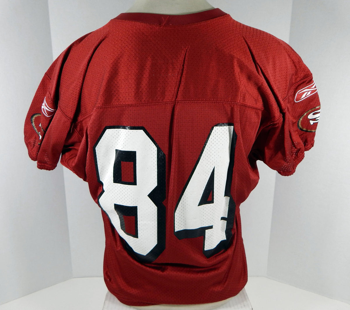 2008 San Francisco 49ers Josh Morgan #84 Game Used Red Practice Jersey DP08214