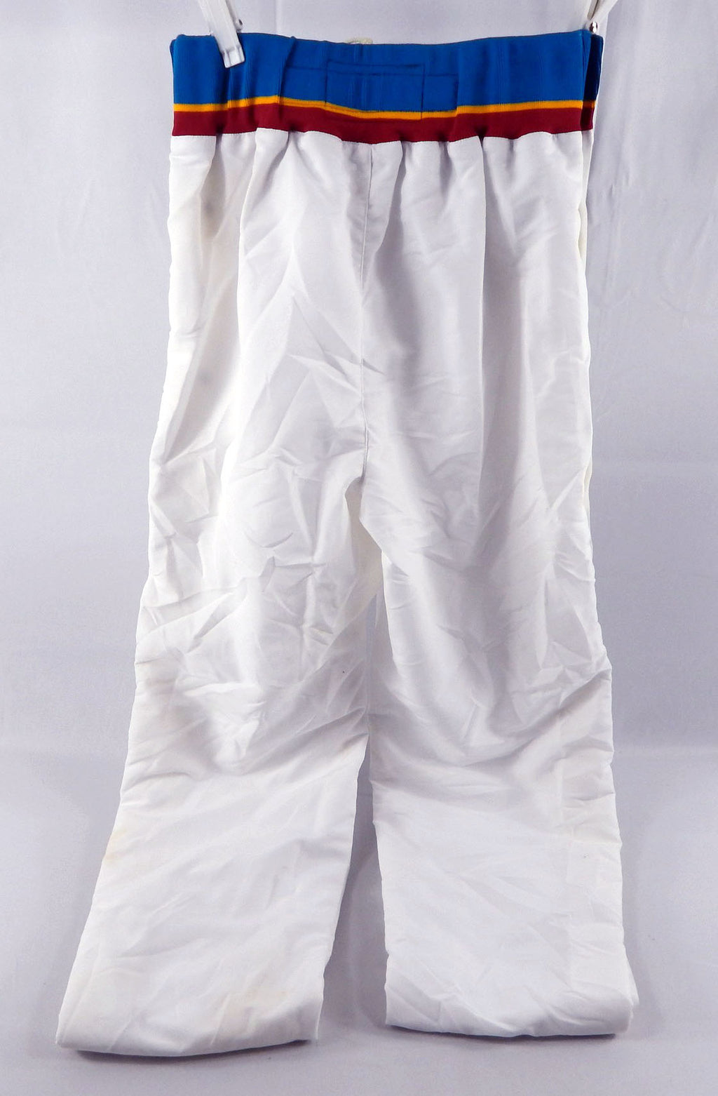 1997-98 Detroit Pistons Game Issued White Warm Up Pants M 448 Pic2