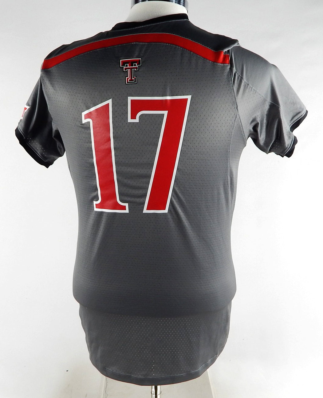 2015 Texas Tech Red Raiders #17 Game Used Grey Jersey Womens Soccer M 694 Pic2