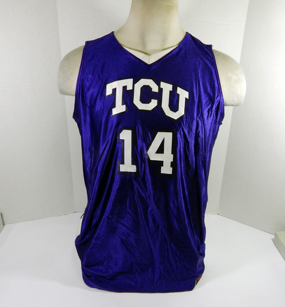 Texas Christian TCU Horned Frogs Lorie Rayford #14 Game Used Purple Jersey 2XL 3 Pic2