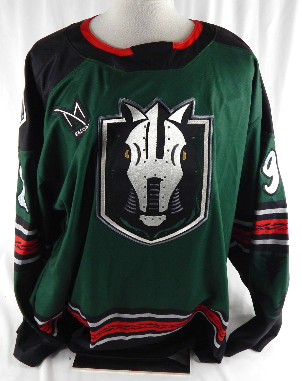 2025-26 Henderson Silver Knights Sloan Stanick #92 Game Used Green Jersey Lucky