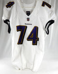 2022 Baltimore Ravens David Sharpe #74 Game Issued White Jersey 44 234