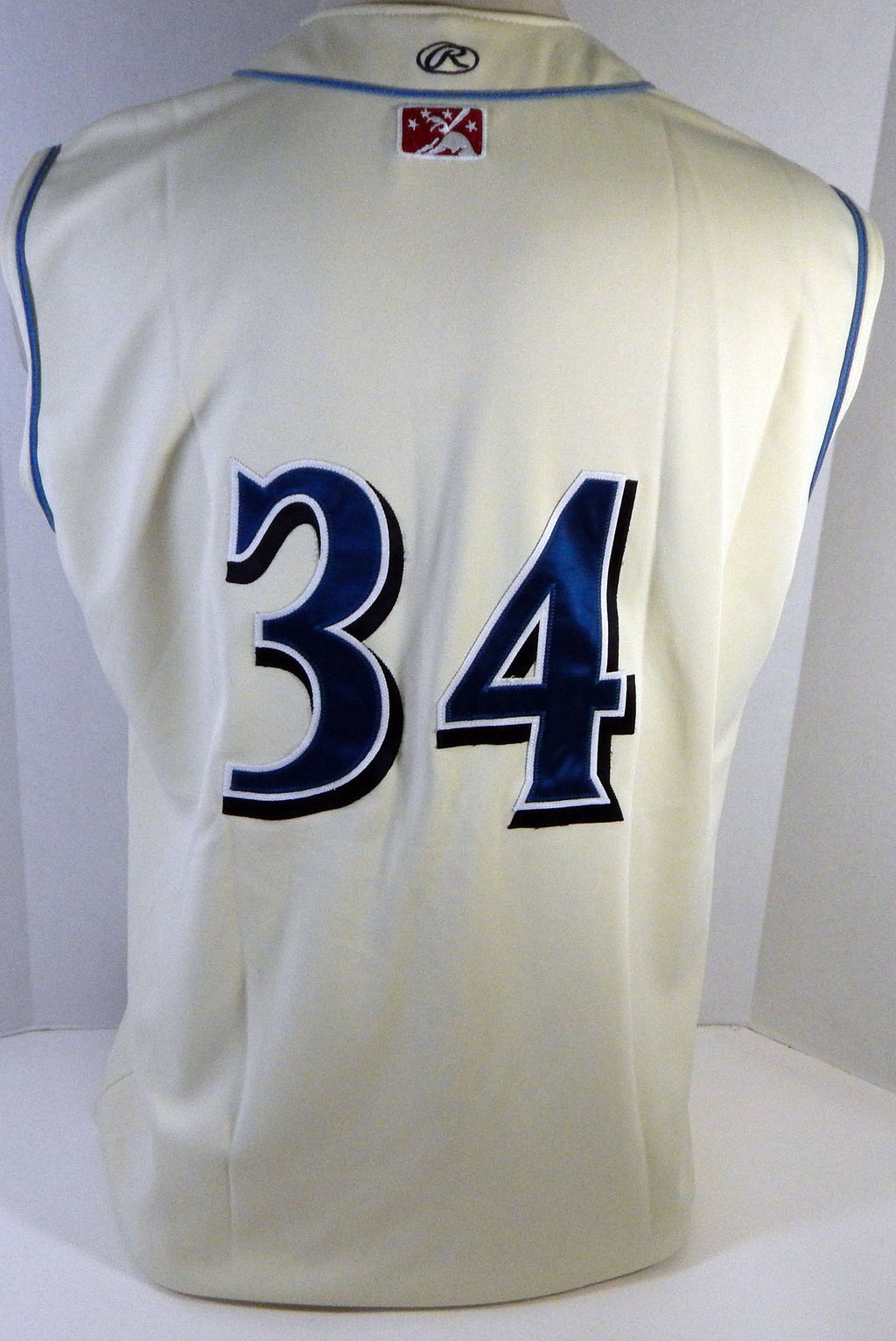 Clearwater Threshers #34 Game Used Cream Jersey Vest 48 DP13442