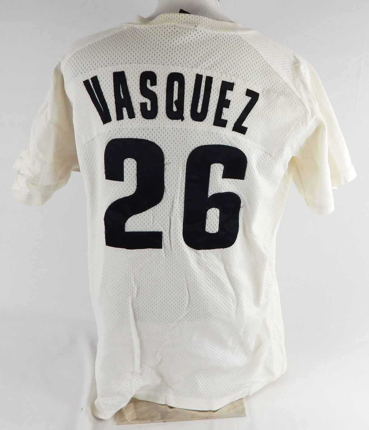 1998 Houston Astros Vasquez #26 Game Used White Jersey GCL 46 260 Pic2
