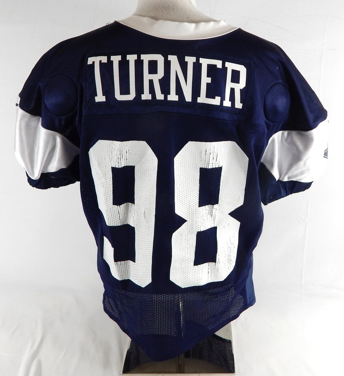 2025 Dallas Cowboys Payton Turner #98 Game Used Navy Practice Jersey 54 468 Pic2