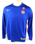 2023-24 Detroit Pistons #14 Game Used Blue Shooting Shirt Earl Cureton Patch L 4
