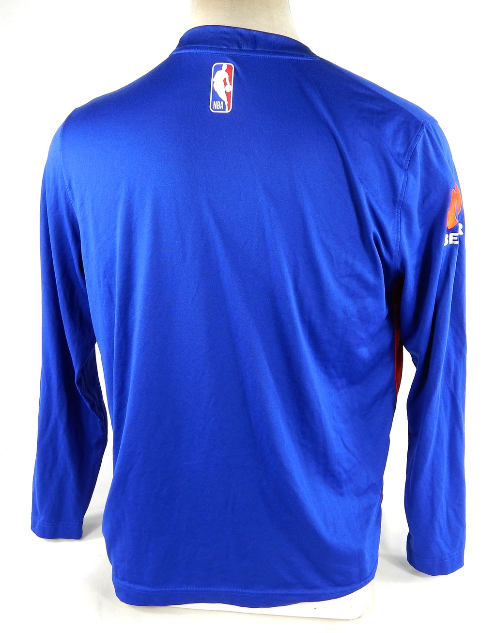 2023-24 Detroit Pistons #14 Game Used Blue Shooting Shirt Earl Cureton Patch L 4 Pic2