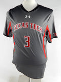 2015 Texas Tech Red Raiders #3 Game Used Grey Jersey Womens Soccer L 698