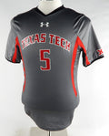 2015 Texas Tech Red Raiders #5 Game Used Grey Jersey Womens Soccer M 699