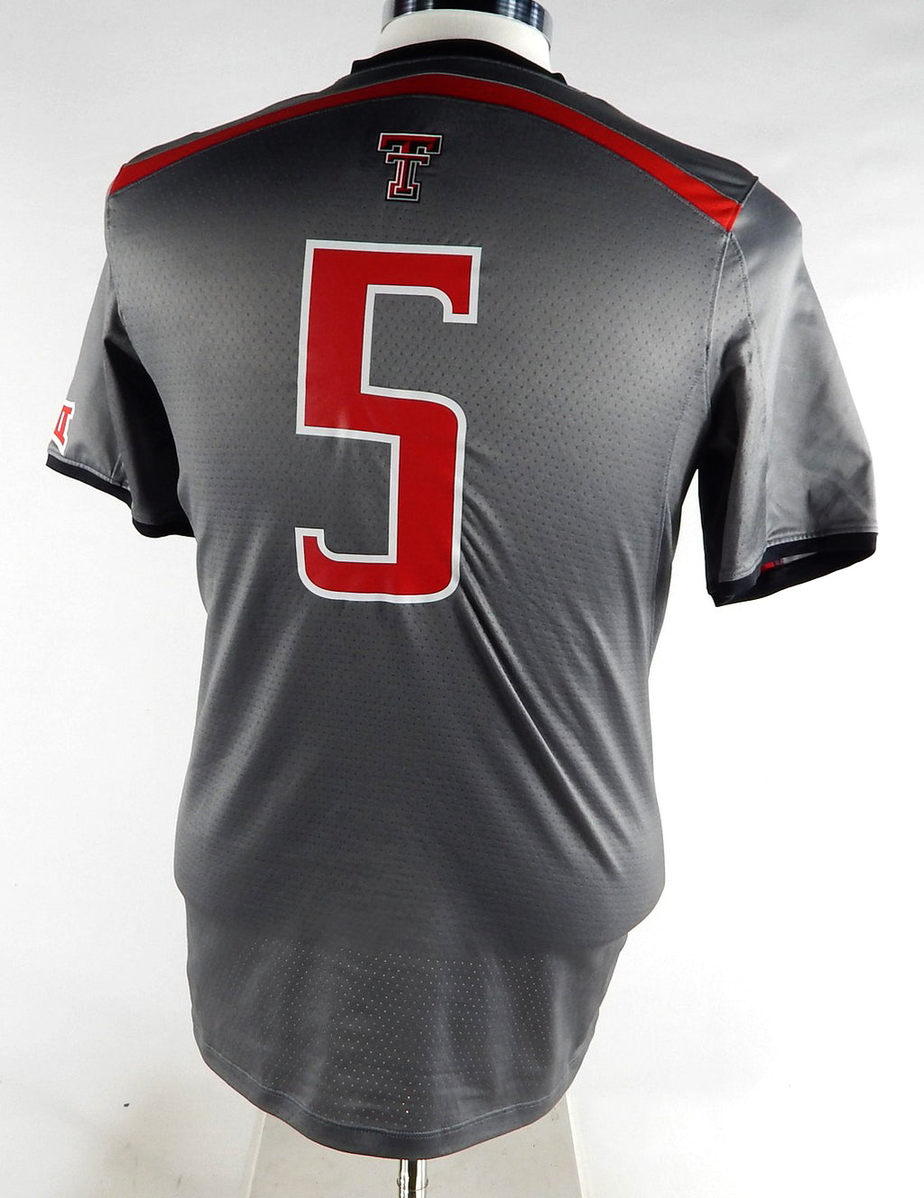 2015 Texas Tech Red Raiders #5 Game Used Grey Jersey Womens Soccer M 699 Pic2