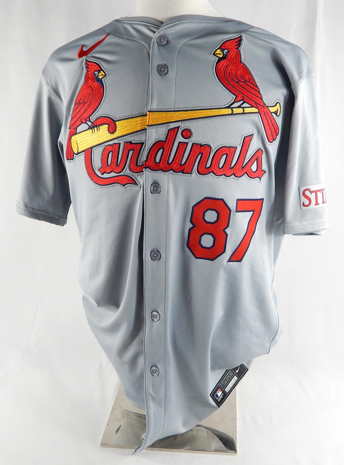 2024 St. Louis Cardinals Brandon Allen #87 Game Issued Grey Jersey 48 DP88857