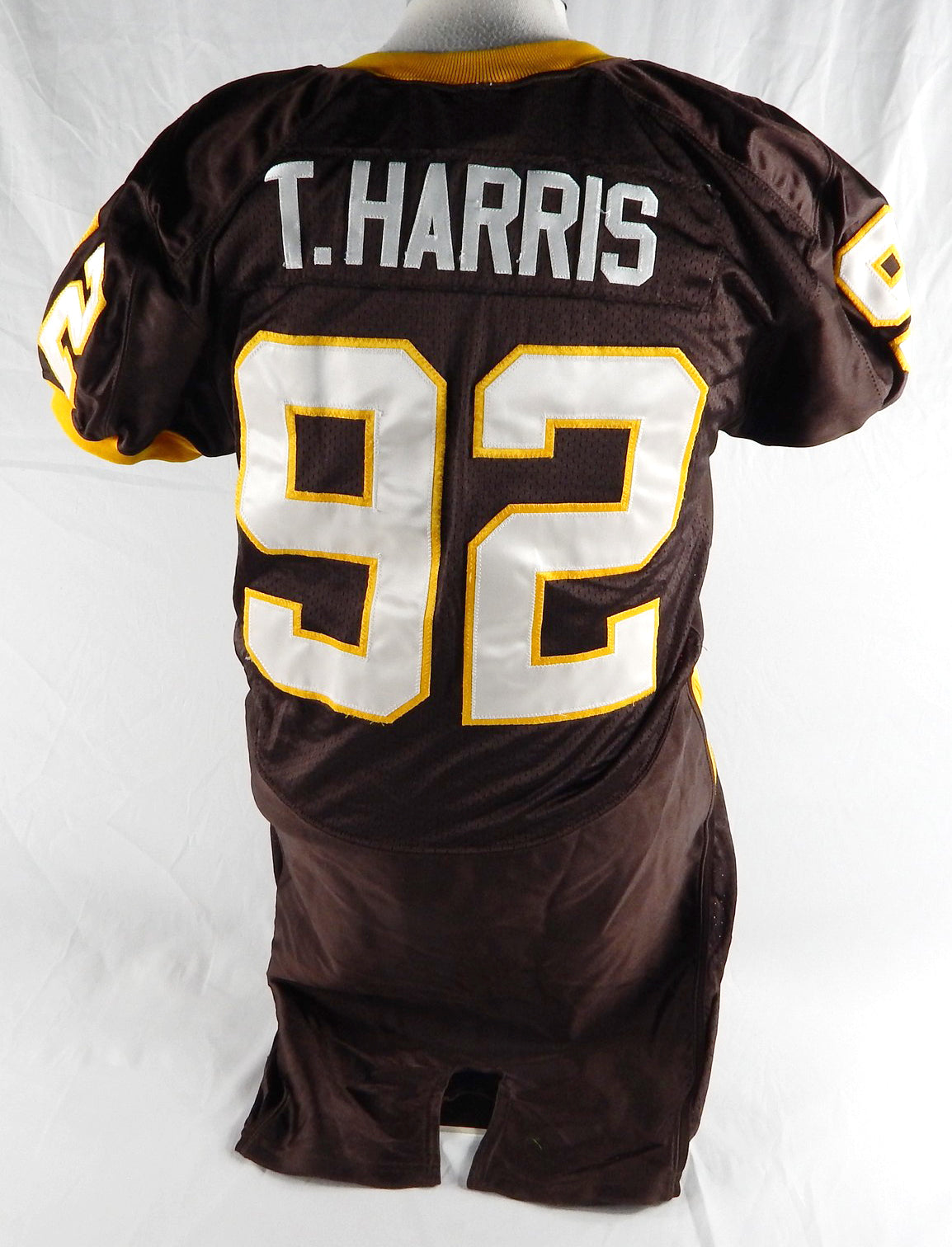 2012 Wyoming Cowboys Tom Harris #92 Game Used Brown Jersey Football XXL 359 Pic2