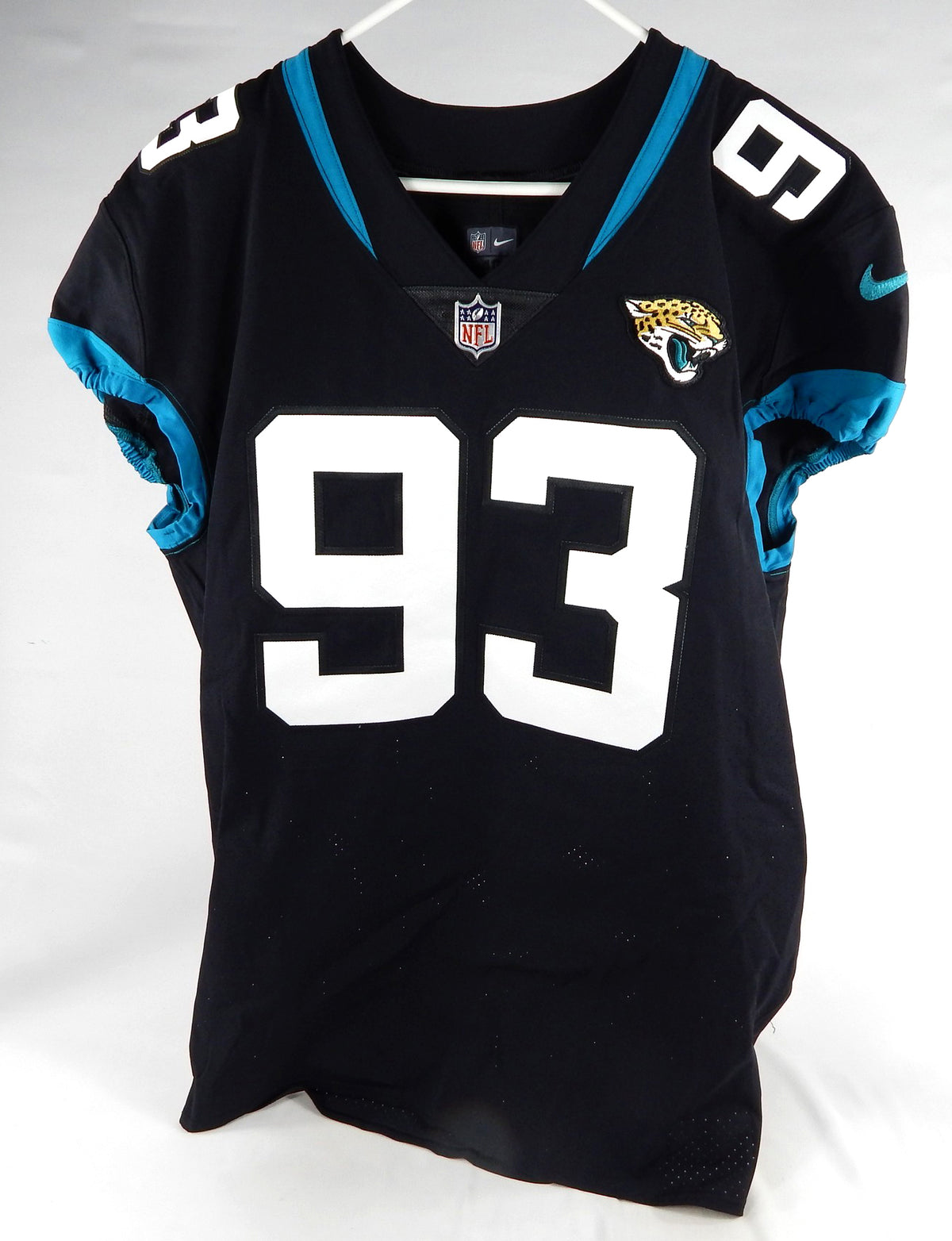 Jacksonville Jaguars Israel Antwine #93 Game Issued Black Jersey 46 277 2018 Pic2
