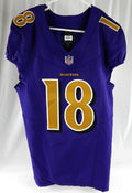 2025 Baltimore Ravens Keith Kirkwood #18 Game Issued Purple Jersey Color Rush 8