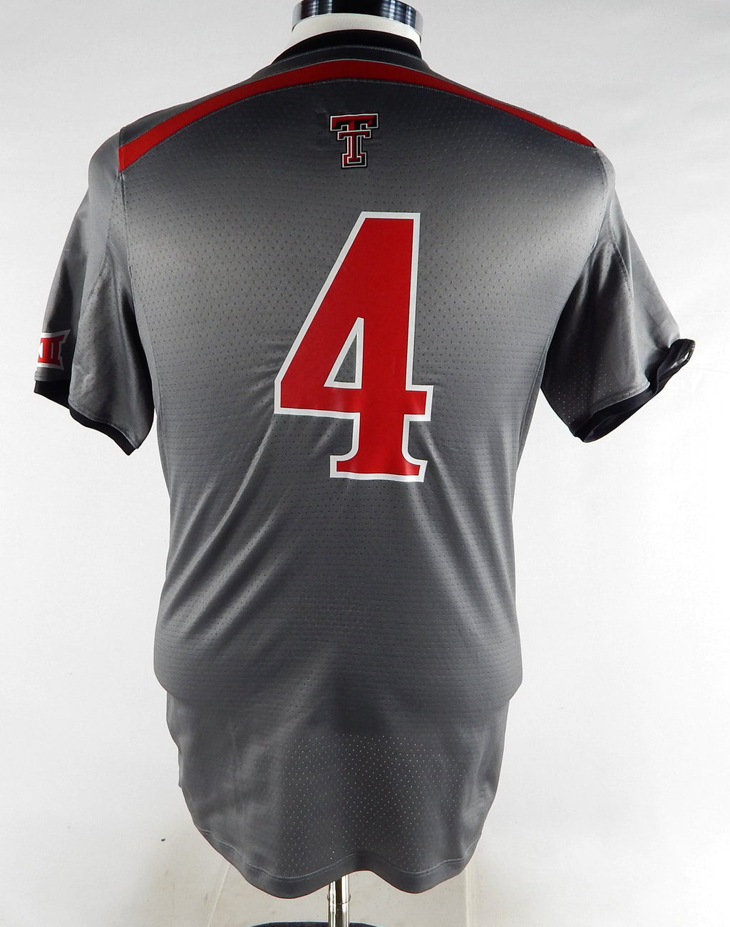 2015 Texas Tech Red Raiders #4 Game Used Grey Jersey Womens Soccer M 701 Pic2