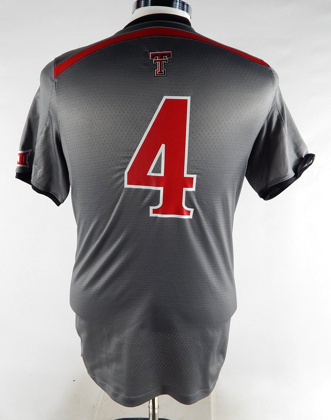 2015 Texas Tech Red Raiders #4 Game Used Grey Jersey Womens Soccer M 701 Pic2
