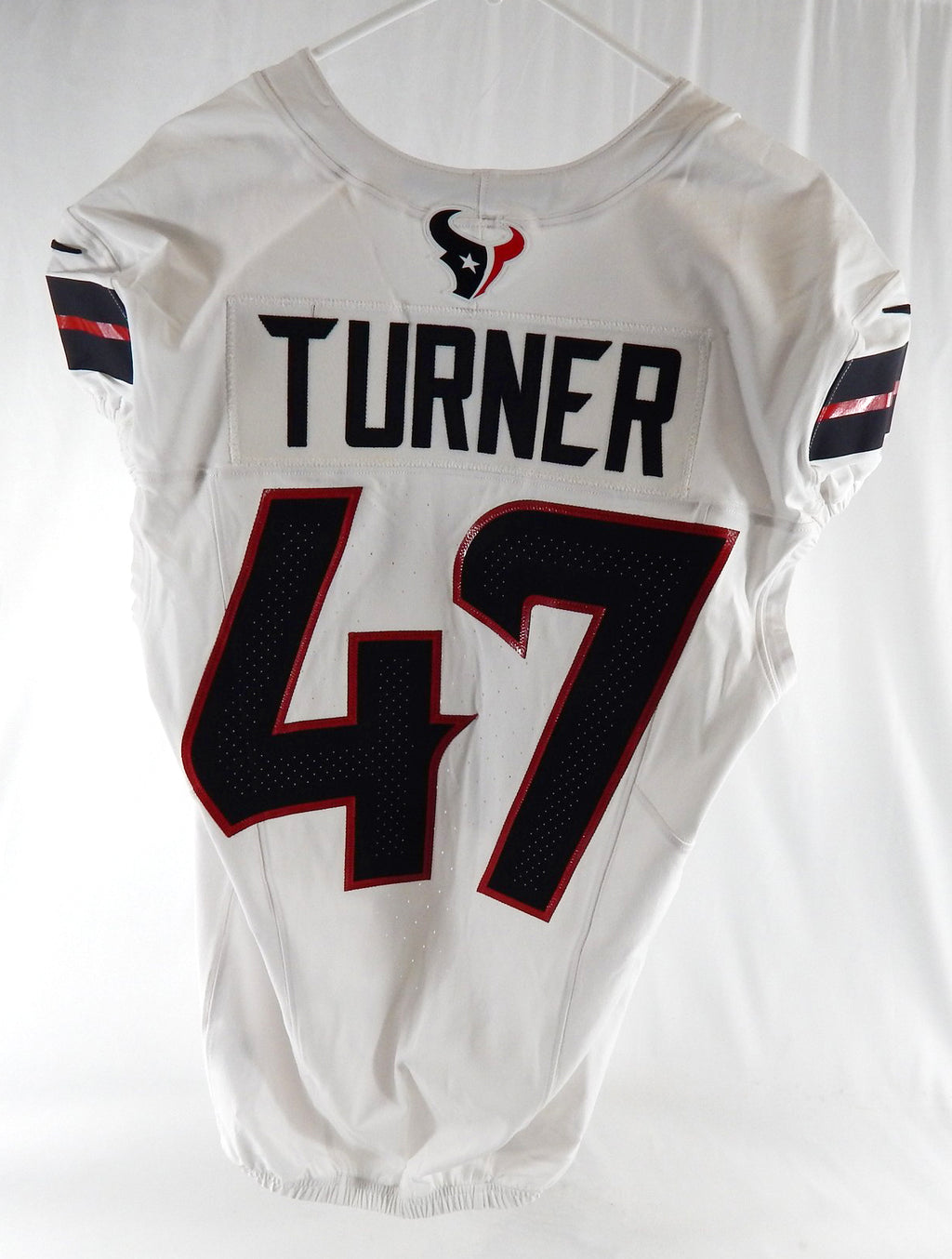 2024 Houston Texans Zeke Turner #47 Game Issued Pos Used White Jersey 42 006 Pic2