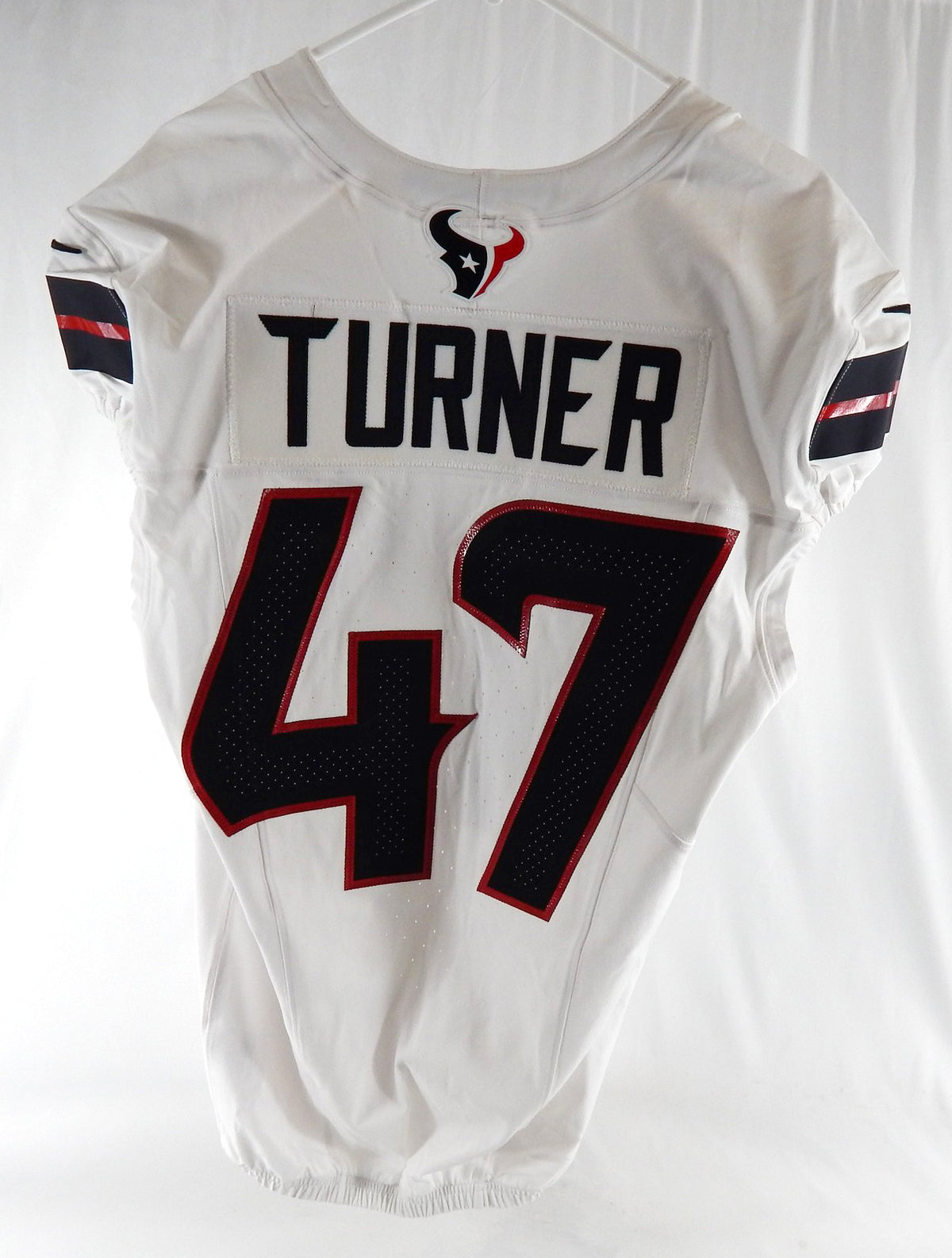 2024 Houston Texans Zeke Turner #47 Game Issued Pos Used White Jersey 42 006 Pic2