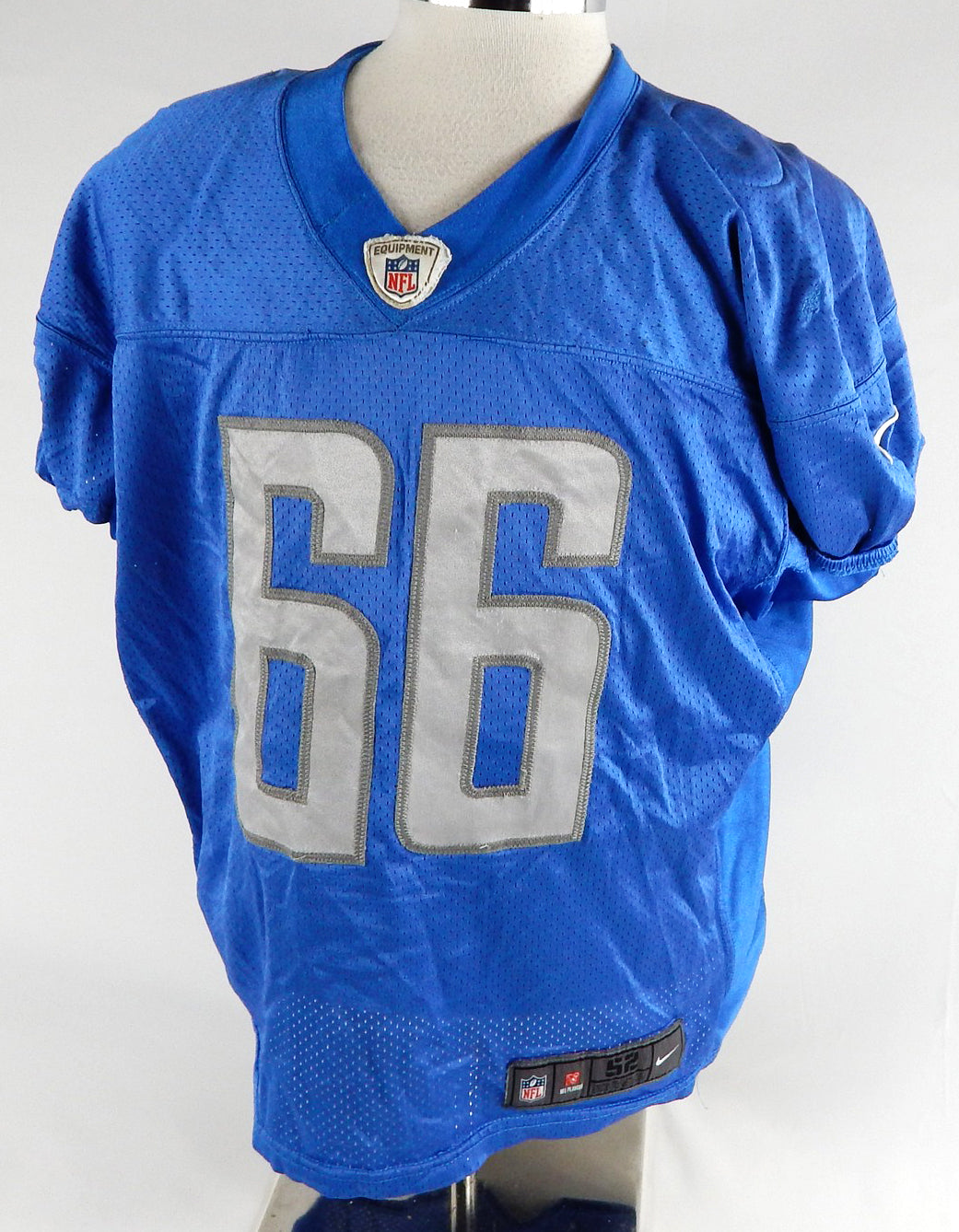 2013 Detroit Lions LaAdrian Waddle #66 Game Used Blue Practice Jersey 52 203